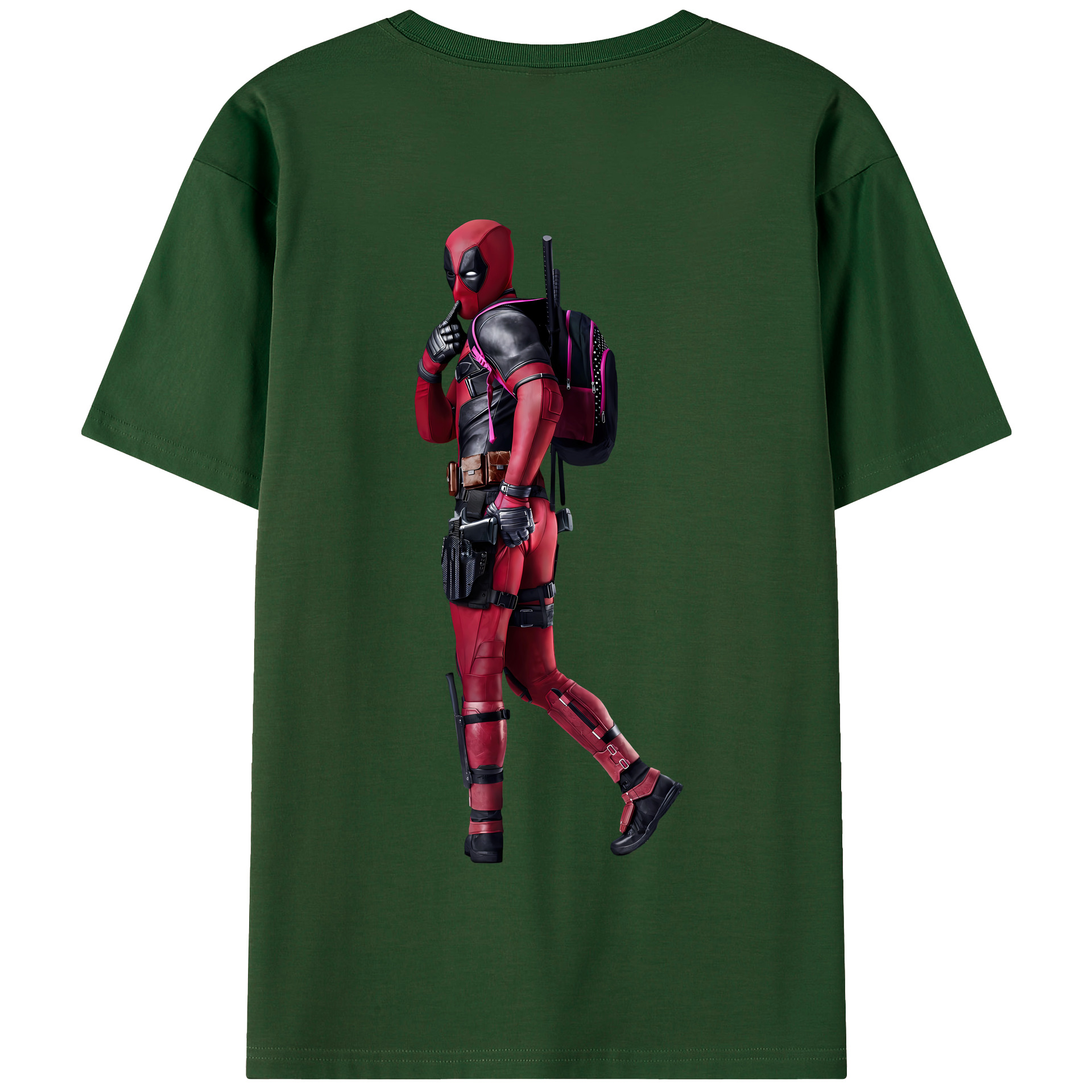（画像用） Deadpool デッドプール 綿100％半袖Tシャツ（背面プリント）